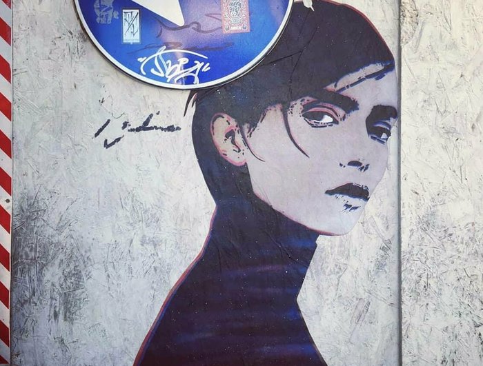 Ache77, stencil, street art