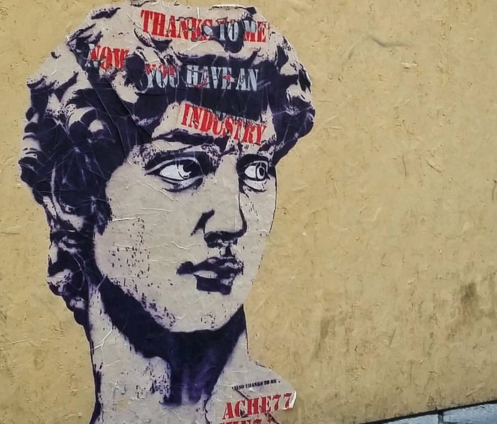 Ache77, stencil, street art